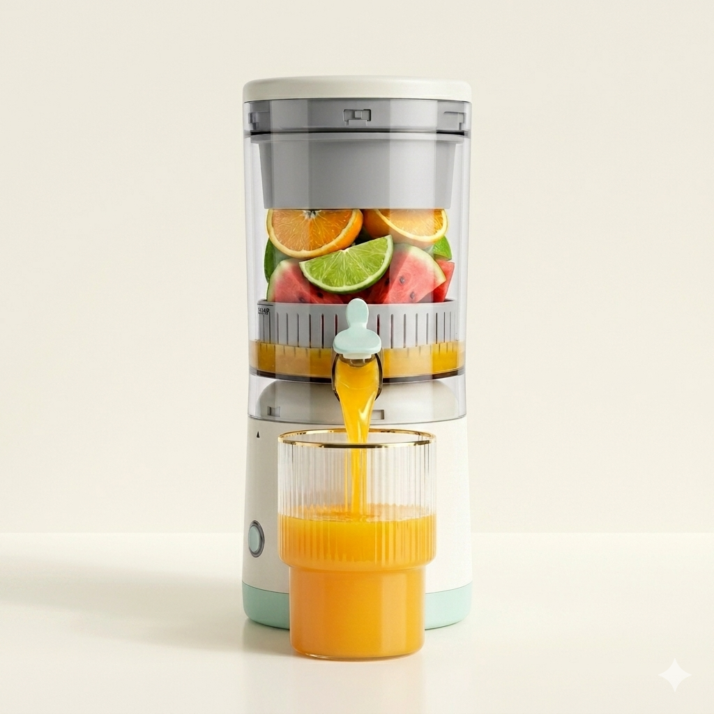 Portable Electric Citrus Juicer – USB Rechargeable Automatic Orange & Lemon Juice Maker